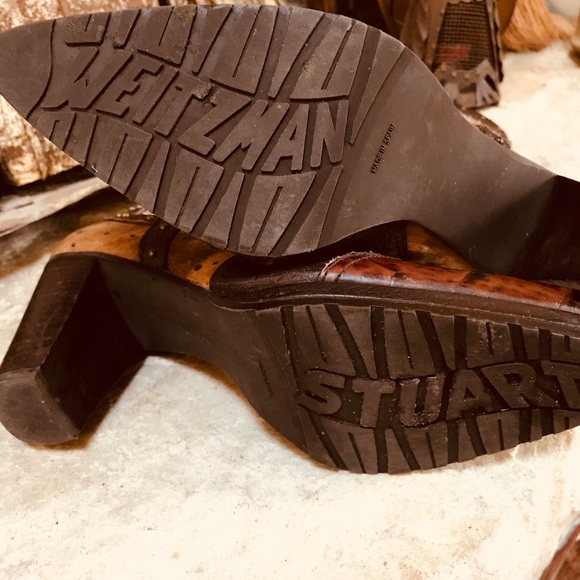 Stuart Weizmann leather/python boots - Picture 4 of 5